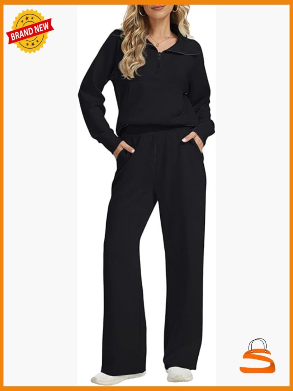 Oversized Sweatshirt & Wide Leg Pants Tracksuit Set
